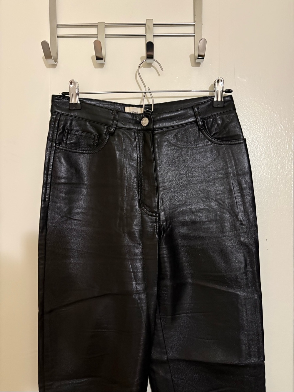 Aritzia Melina Black Leather Pants